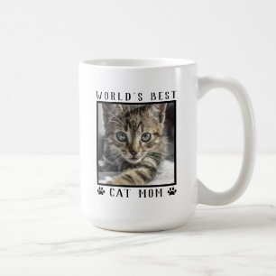 World's Best Cat Mum with Your Cat's Photo Coffee Mug