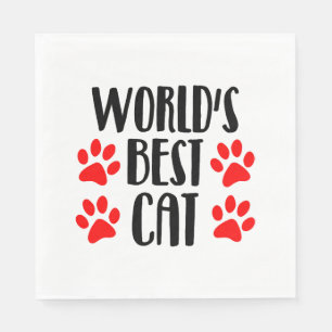 world's best cat napkin