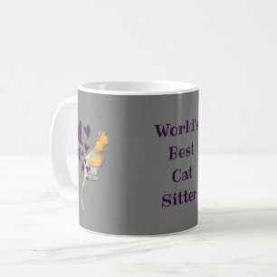 World's Best Cat Sitter Cat Hearts Thank You Coffee Mug