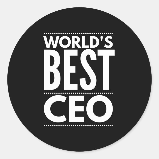 Worlds Best CEO Classic Round Sticker (Front)