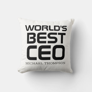 World's Best CEO Personalised Gift for CEO Boss Cushion
