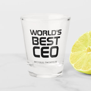 World's Best CEO Personalised Gift for CEO Boss  Shot Glass