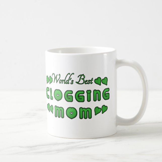 World's Best Clogging Mum Green Coffee Mug (Right)