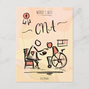 World's Best CNA - Certified Nurse Assistant Gift Postcard