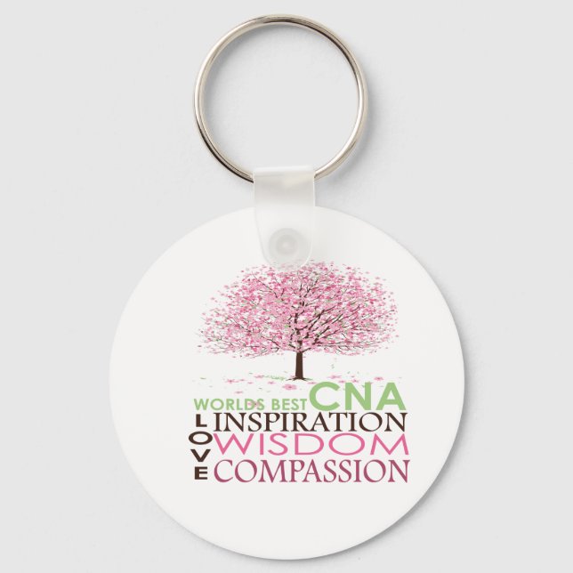 World's Best CNA Gifts Key Ring (Front)