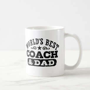 World's Best Coach And Dad Coffee Mug