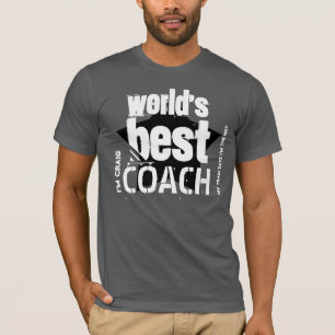 World's Best COACH Custom Name V03 BLACK Star T-Shirt
