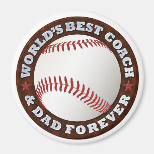 World's Best Coach & Dad 1 Magnet