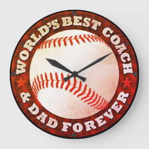 World's Best Coach & Dad Clock