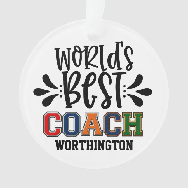 World's Best COACH Ornament (Front)