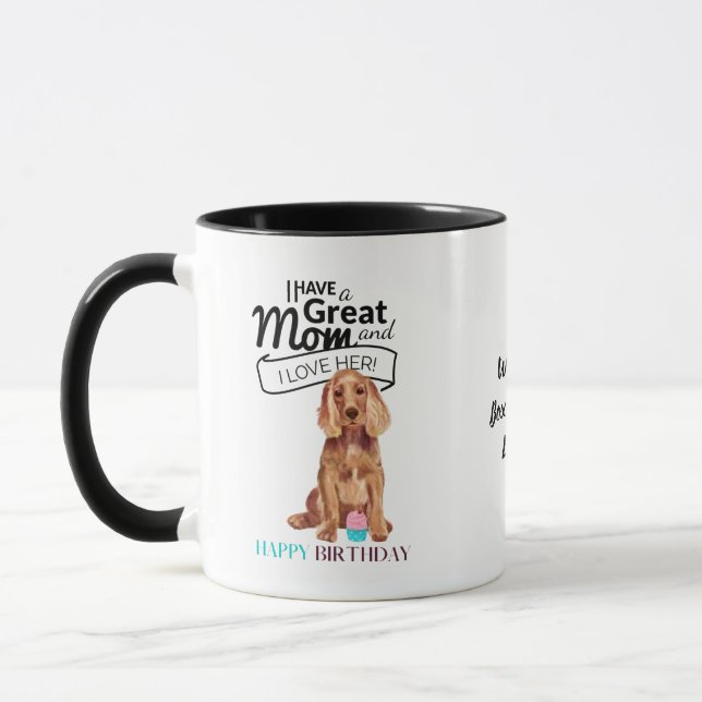 World's BEST COCKER SPANIEL DOG MOM Personalised Mug (Left)