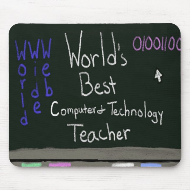 World's Best Computer Teacher Mousepad (Front)