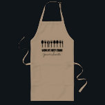 World's Best Cook Custom Name Black Long Apron<br><div class="desc">World's Best Cook Custom Name Black. Impress your friends and loved ones with this fun and modern design. A perfect gift for any cool dad! Fully customisable. Easy to use and easy to personalise. Order Today! 
Are You On Facebook?</div>