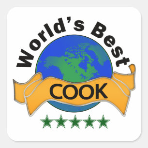 World's Best Cook Square Sticker