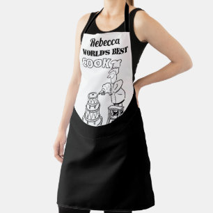 World's Best Cook, with Her Name - Fun Gift Apron