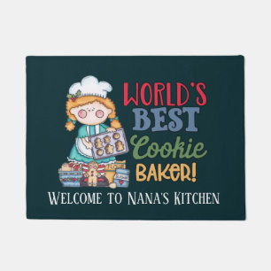 world's best cookie baker nana kitchen doormat