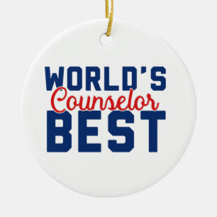World's Best Counsellor Ceramic Tree Decoration