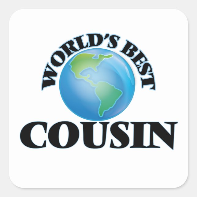 World's Best Cousin Square Sticker (Front)