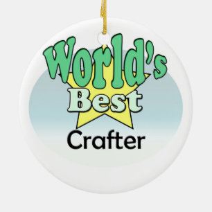 World's best Crafter Ceramic Tree Decoration