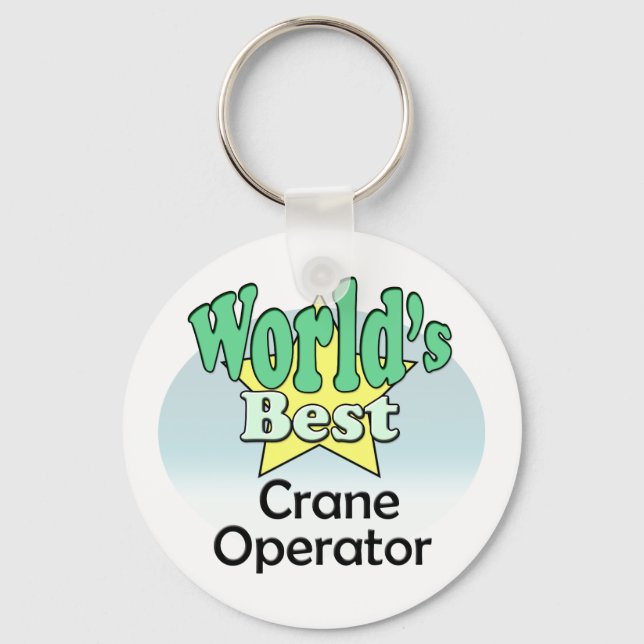 World's Best Crane Operator Key Ring (Front)