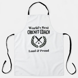 World's best cricket coach apron