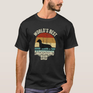 World's Best Dachshund Dad Funny Weiner Dog Doxie  T-Shirt