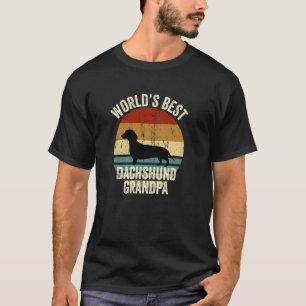 World's Best Dachshund Grandpa Weiner Dog Doxie Gr T-Shirt