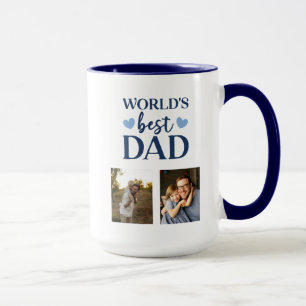 World's Best Dad 2 photo collage coffe Mug