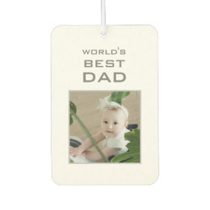 World's Best Dad 2 Photo Custom Car Air Freshener