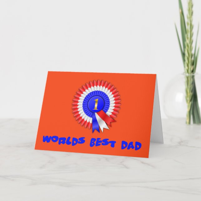 Worlds Best Dad Award Card (Front)