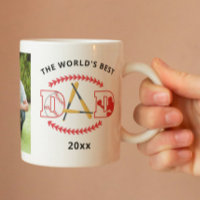 World's Best Dad Baseball Custom Photo Name