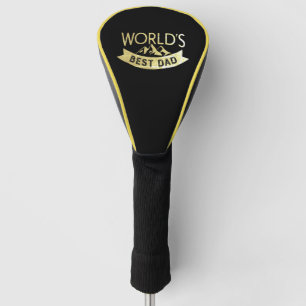 World's Best Dad Black and Gold Golf Head Cover