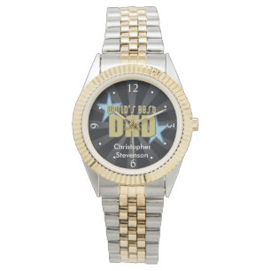 World's Best Dad Black/Gold Cool Father's Day Watch