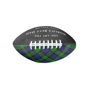 World's Best Dad Black Watch Tartan Plaid American Football