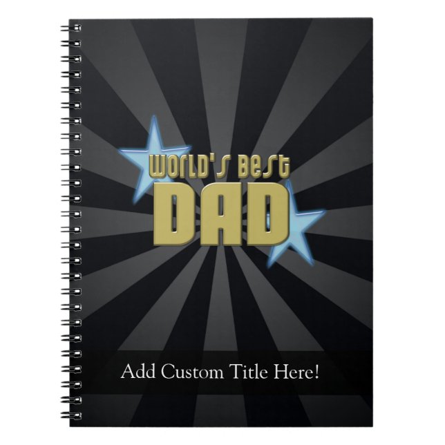 World's Best Dad, Blue Stars Notebook (Front)
