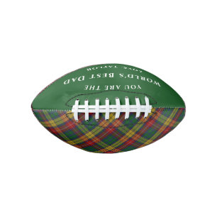 World's Best Dad Buchanan Scottish Tartan Plaid American Football