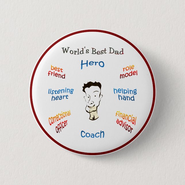 World's best Dad Button (Front)