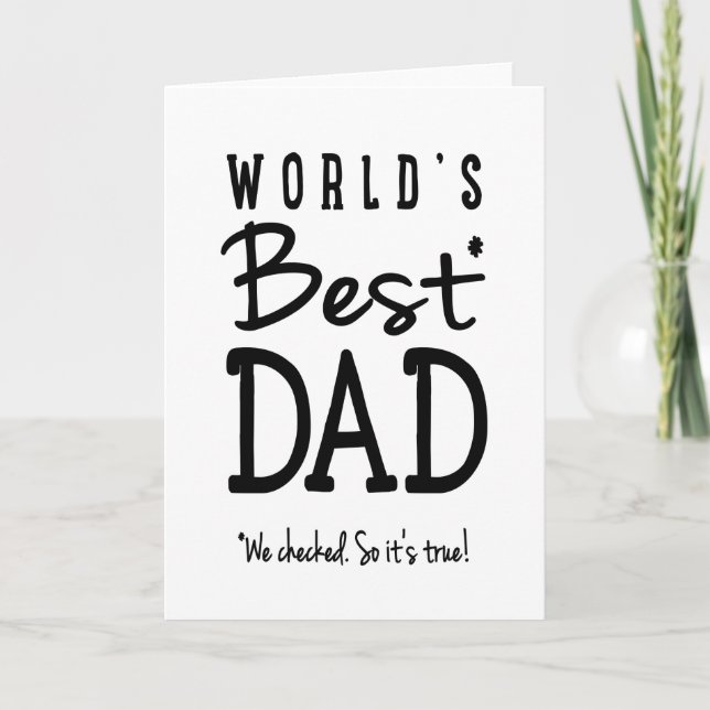 World's Best Dad Card (Front)