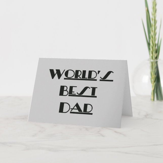 World's Best Dad Card (Front)