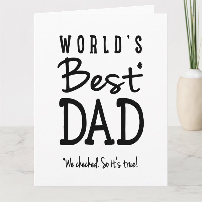 World's Best Dad Card (Front)