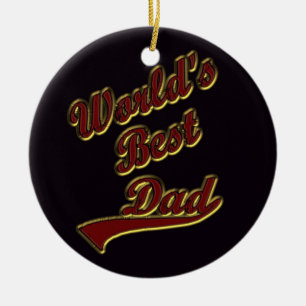 World's Best Dad Ceramic Tree Decoration
