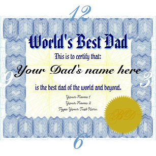 worlds best dad certificate gifts gift ideas zazzle uk