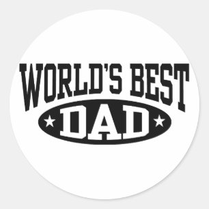 World's Best Dad Classic Round Sticker