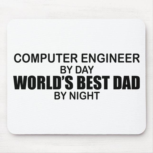 World's Best Dad  - Computer Engineer Mouse Mat (Front)