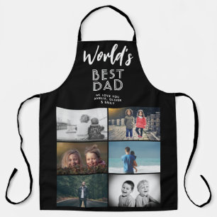 World's Best Dad Custom 6 Photo Collage Apron