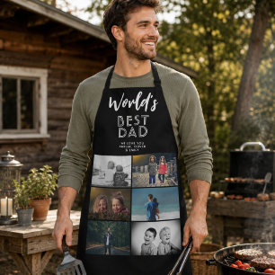 World's Best Dad Custom 6 Photo Collage Apron