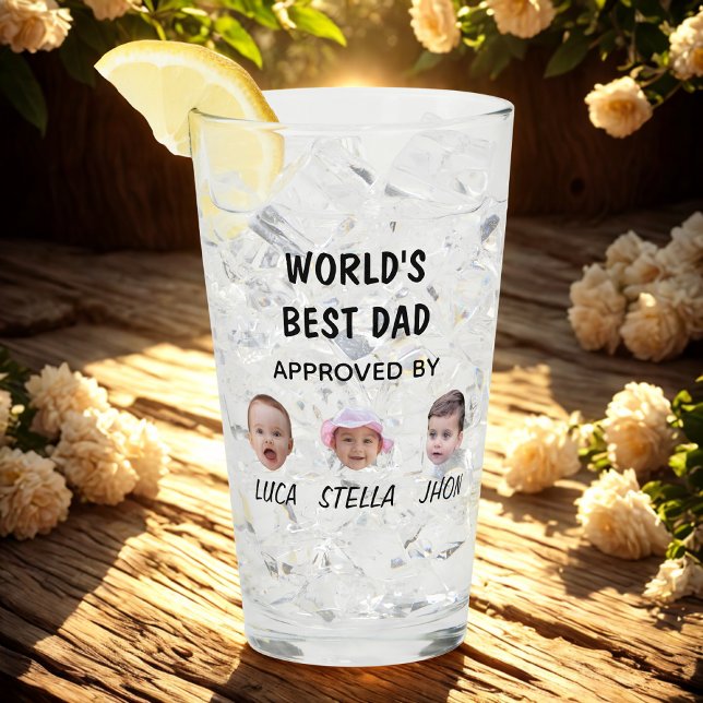 World's Best Dad | Custom Baby Face Glass (Creator Uploaded)