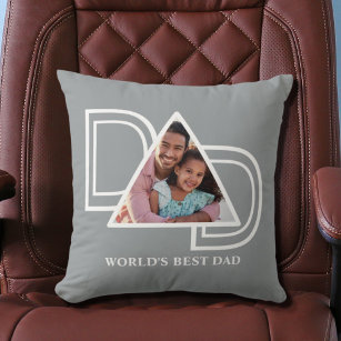 World's Best Dad Custom Father's Day Photo Cushion