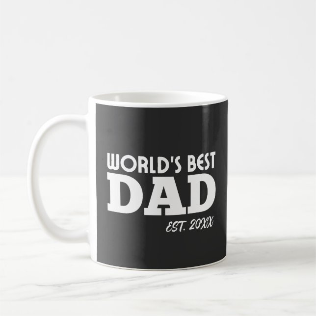 World's Best Dad Custom Photo Coffee Mug (Left)
