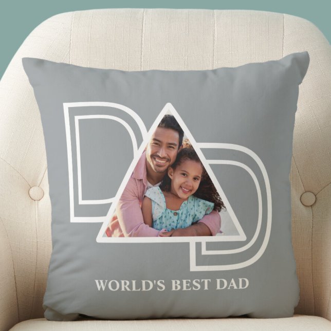World's Best Dad Custom Photo Cushion (Creator Uploaded)